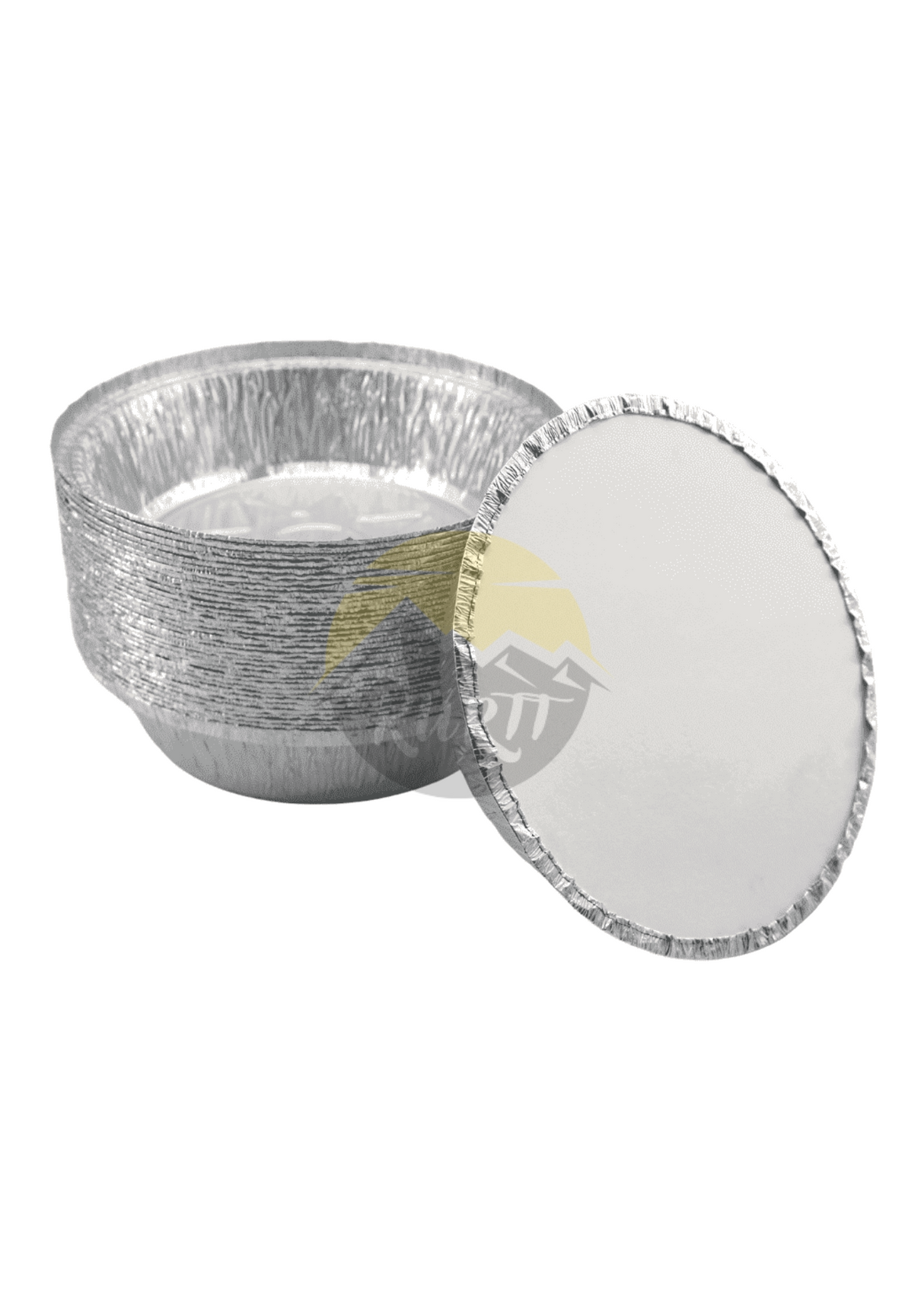Bol en aluminium C801-770L Round avec couvercles - 100 morceaux