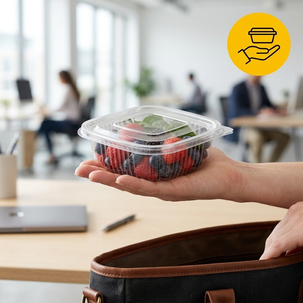 Saladebakjes 250ml Transparant – 100 Stuks met vaste Deksel | Sausbakjes