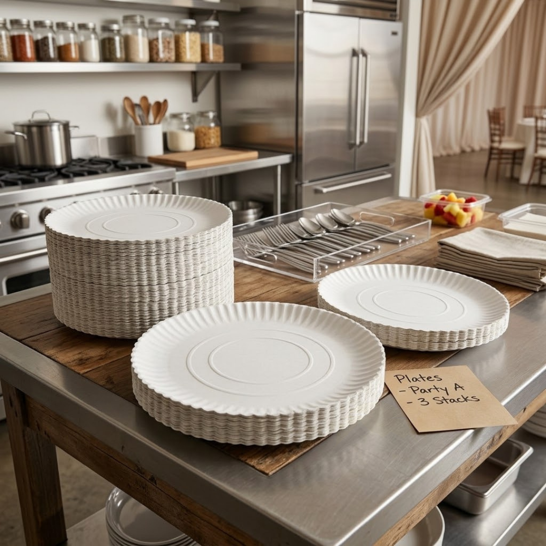 Kartonnen Borden 30cm – 50 Stuks XL Wegwerpborden Catering