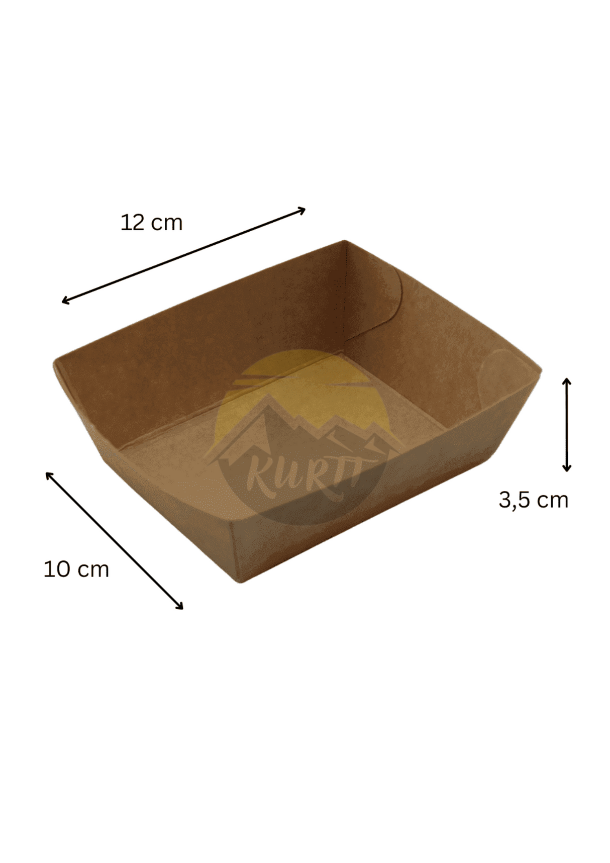 Conteneurs snack A9 - intérieur recouvert de PE et sans graisse, Conteneurs à chips, Papier kraft