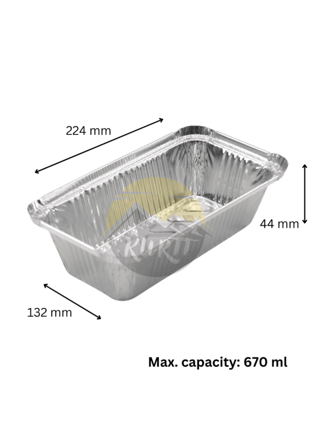 Bol en aluminium 670 L avec les couvercles - 100 pièces