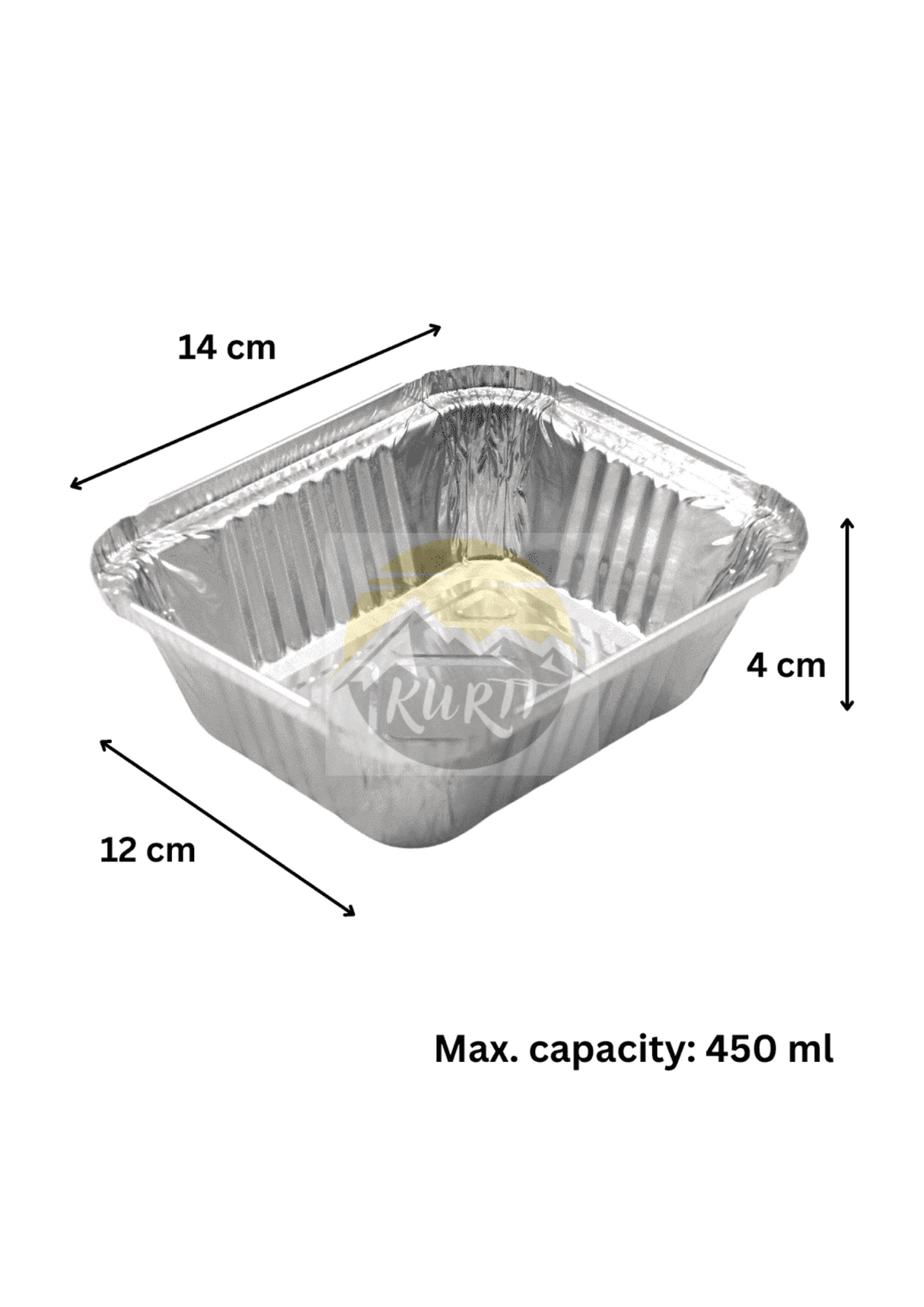 Bac en aluminium 450 L avec couvercles - 100 pièces
