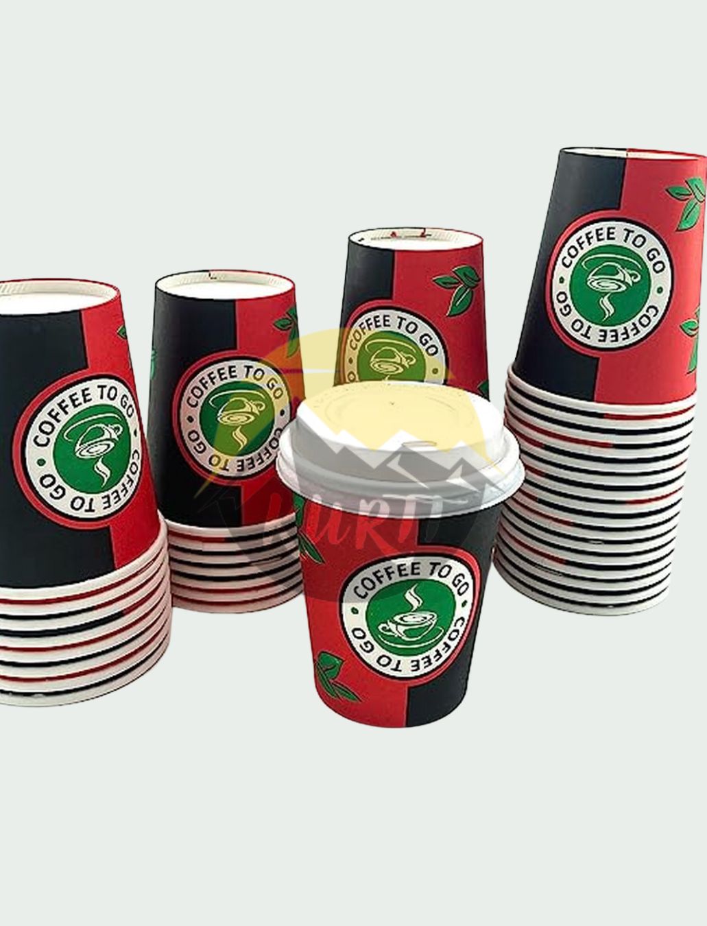 Tasses à café avec couvercle PP, 0,2 L - 500 pièces