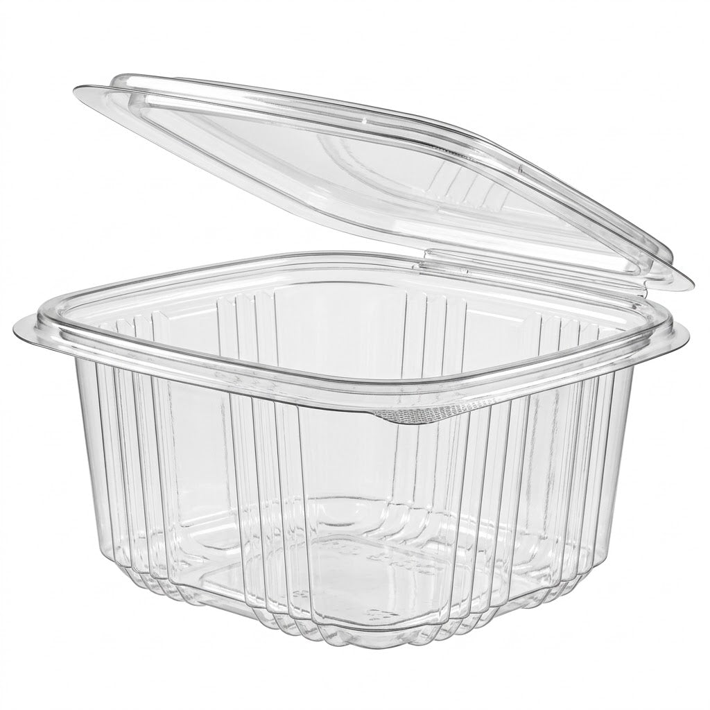 Saladebakjes 375ml Transparant – 500 Stuks met vaste Deksel | Sausbakjes