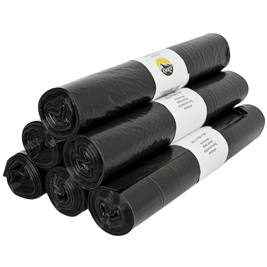 LDPE Afvalzakken 60 x 80 cm – Grijs – Type 50 (op rol) - 400 stuks
