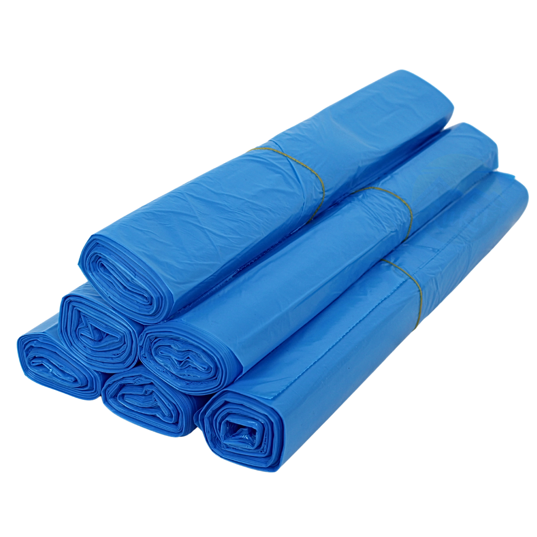 HDPE Zakken 70 x 110 cm – Blauw – Type 25 (op rol) - 500 stuks