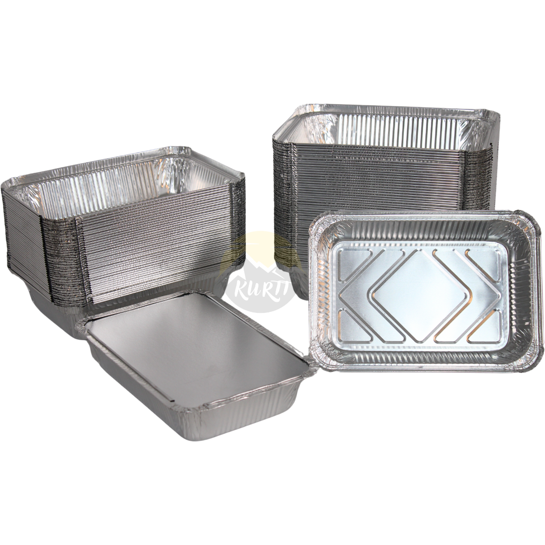 Bol en aluminium R1-845L avec couvercles - 100 pièces