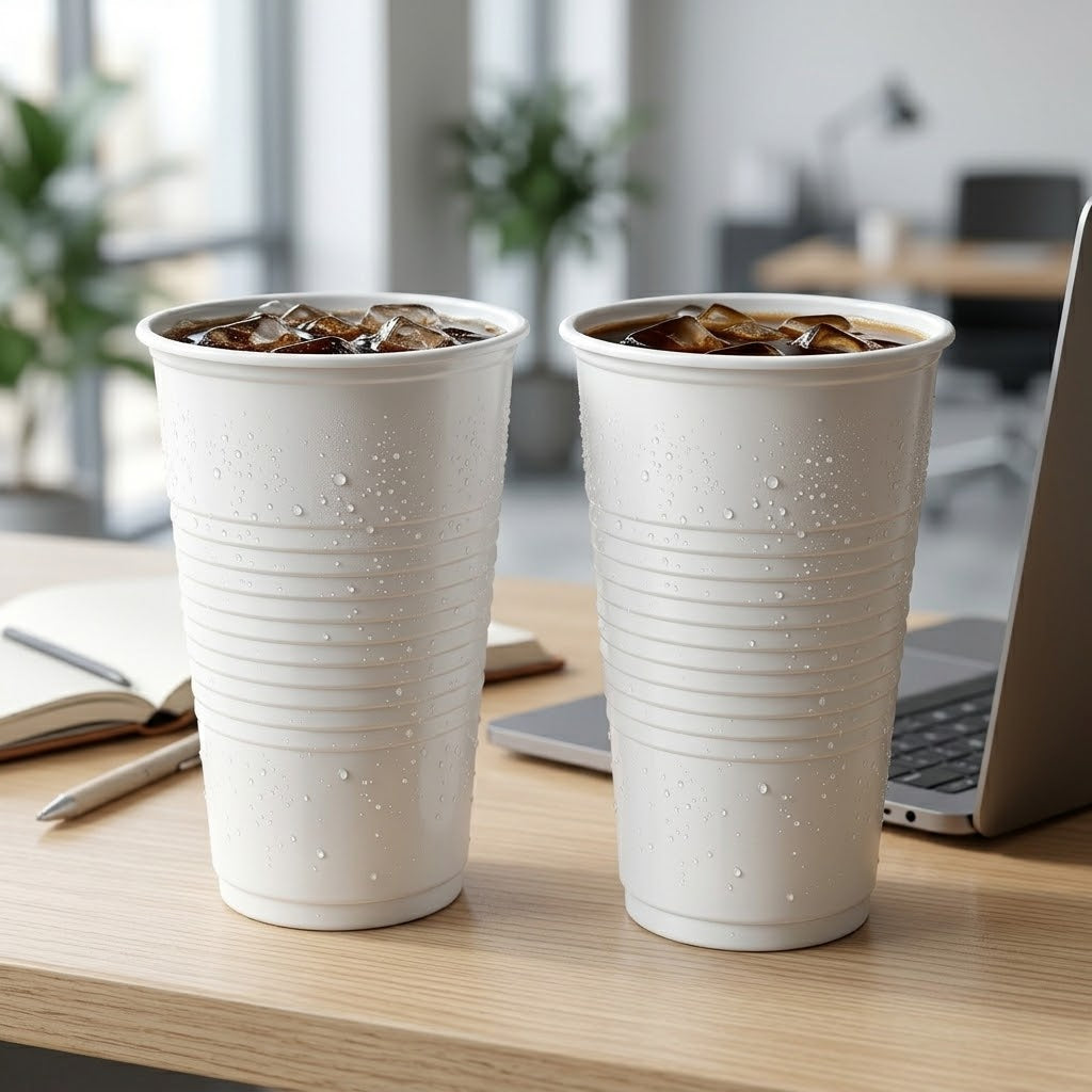 Wegwerpbekers Wit 3000 Stuks - 200ml Plastic – Drinkbekers