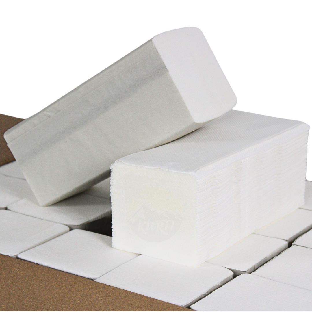1000 Paper towels, white 2-ply 24 x 21 cm Z-fold (5 x 200 sheets)