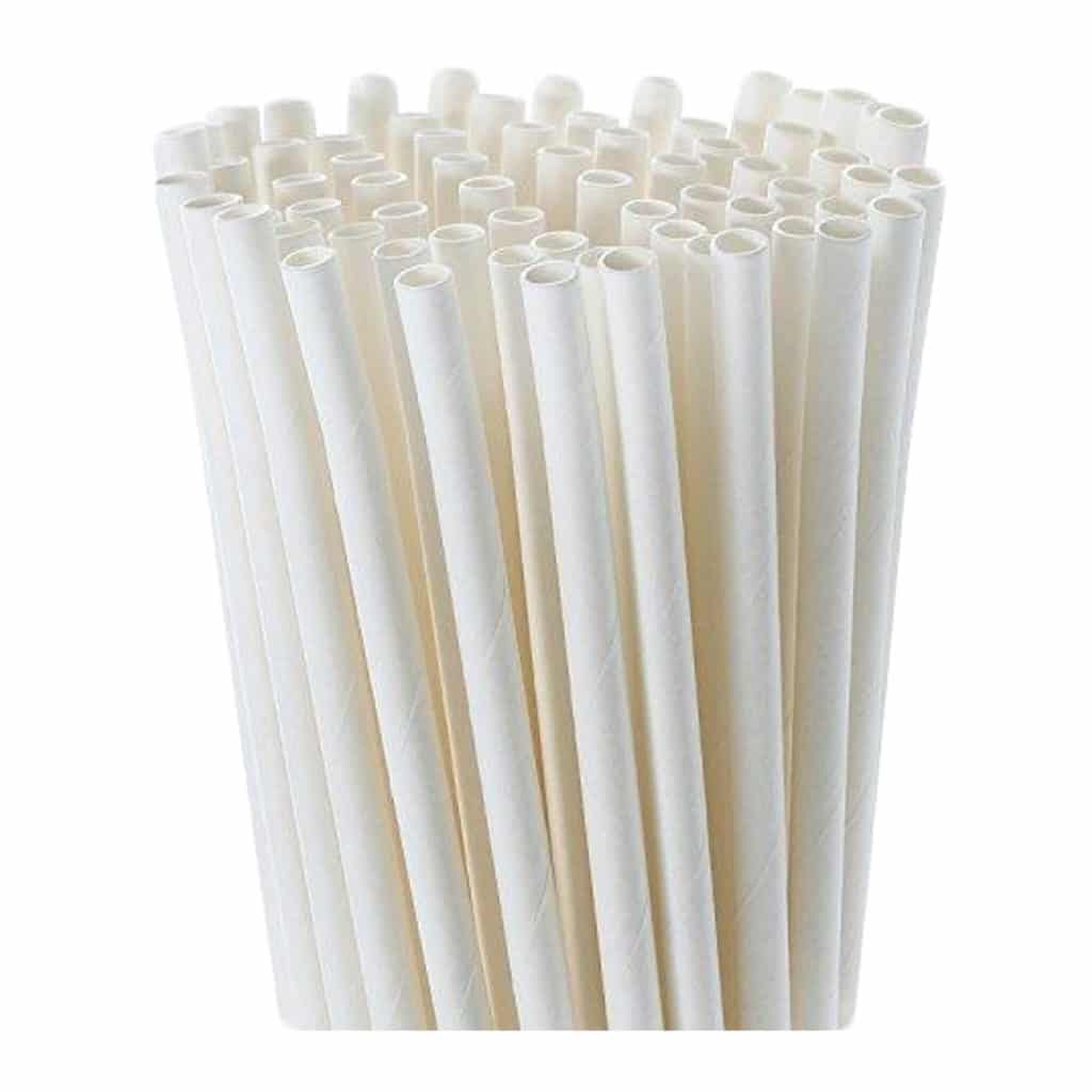 Papptrinkhalme Weiss 8 - 500 Stück