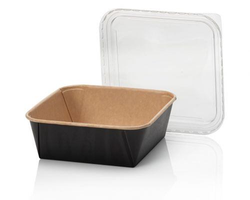Bac à salade kraft avec couvercles 1320 ml - 50 pièces