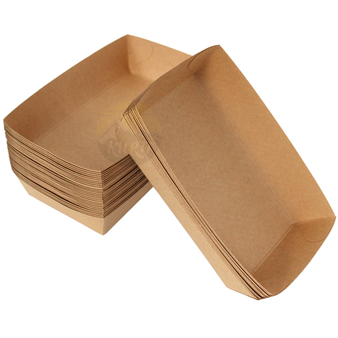 Conteneurs snack A14 - intérieur recouvert de PE et sans graisse, Conteneurs à chips, Papier kraft