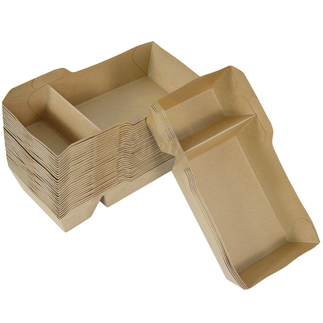 Plateaux de collation A22 Papier Kraft - 100 pièces