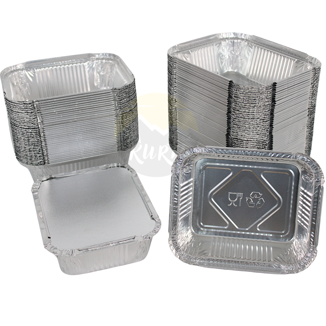 Bac en aluminium 450 L avec couvercles - 100 pièces