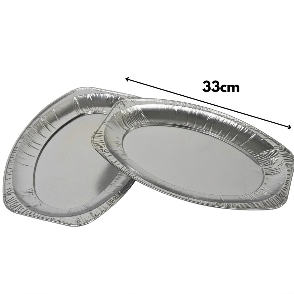 Aluminium Ovenschalen 33cm, 10 stuks - Wegwerp Schalen Catering Horeca