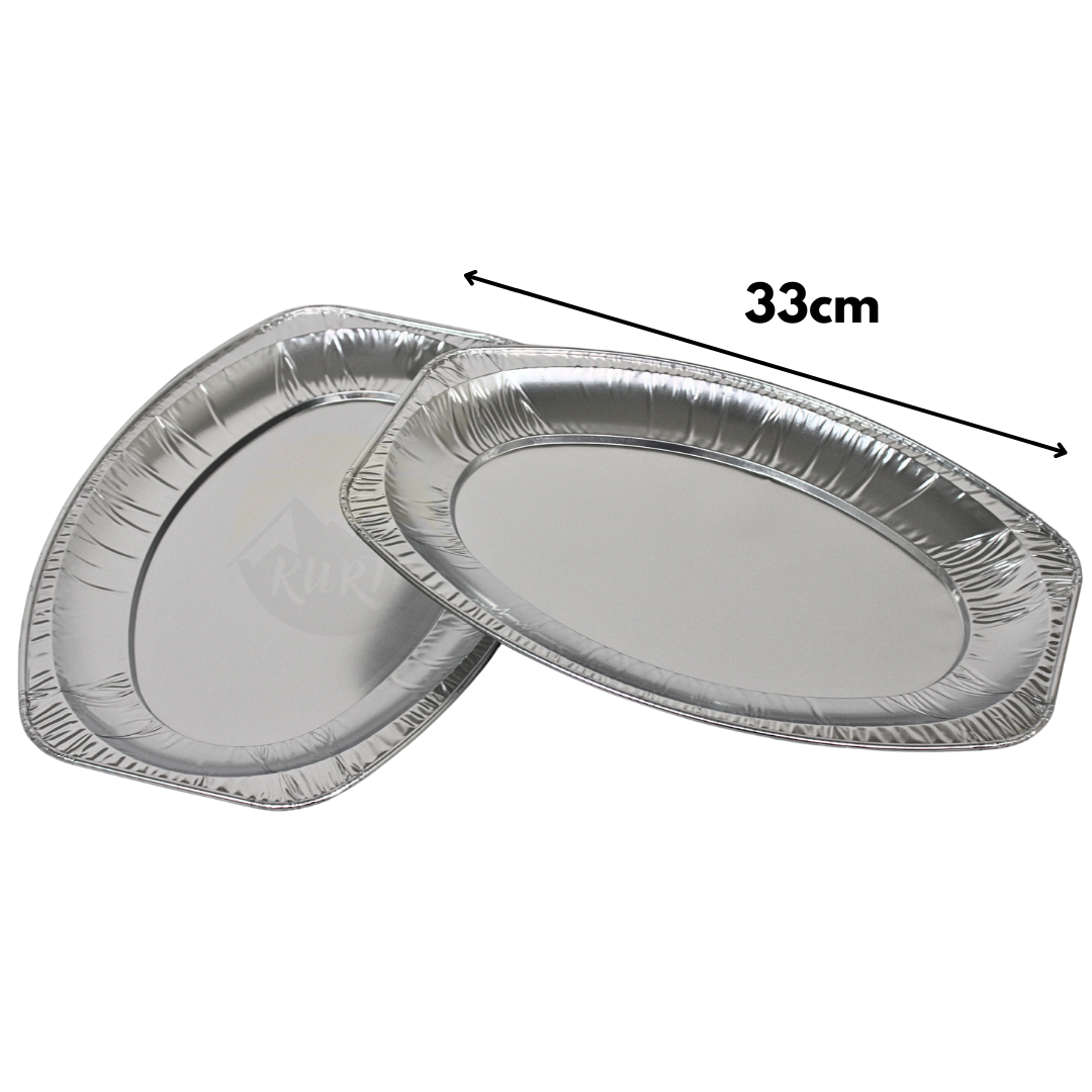 Plat de service en aluminium 33 cm - 10 pièces