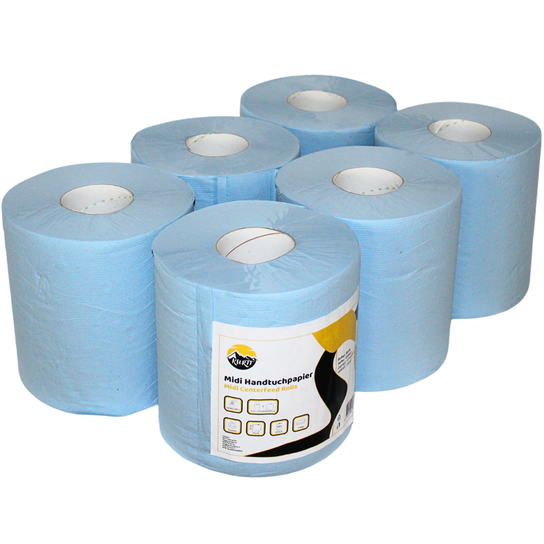 Rouleau de nettoyage, rouleau de serviette, bleu midi - 6 rouleaux