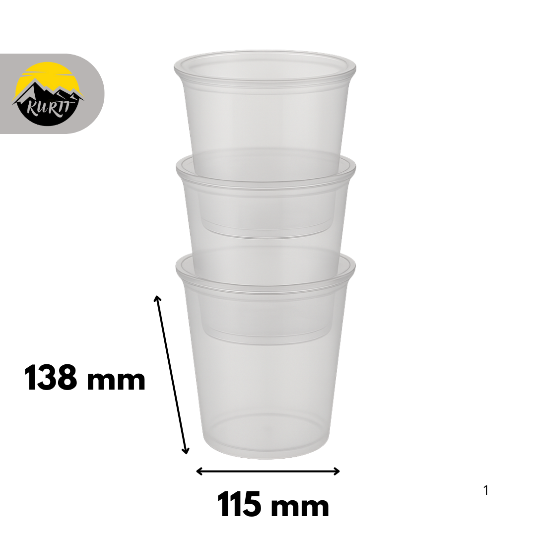 Mikrowelleschale transparent rund 1000cc - 100 Stück