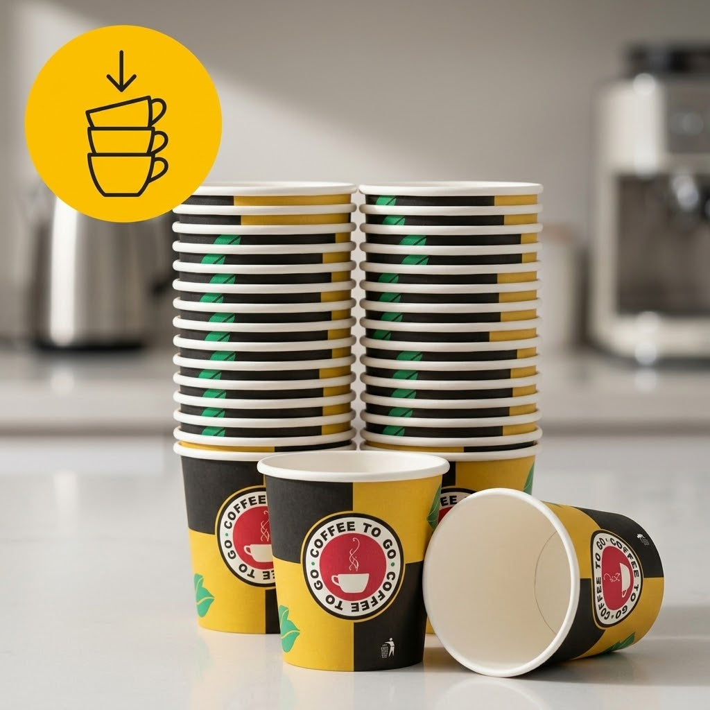 Espressobeker 4 oz Goud / 120ml karton - 100/500/1000 stuks Wegwerp