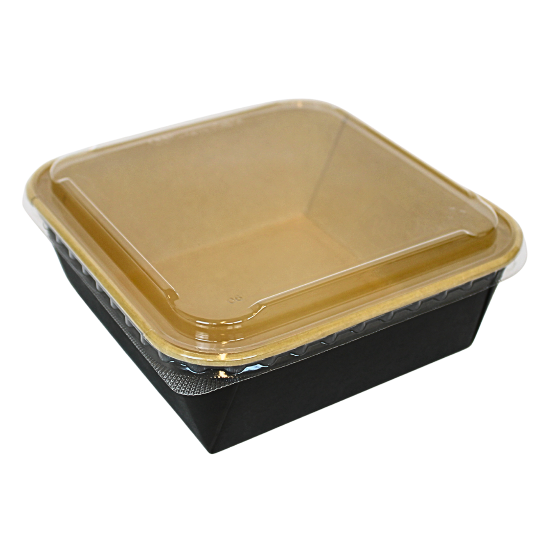 Kraft-Salatbehälter mit Deckel 1320 ml – 50 Stück