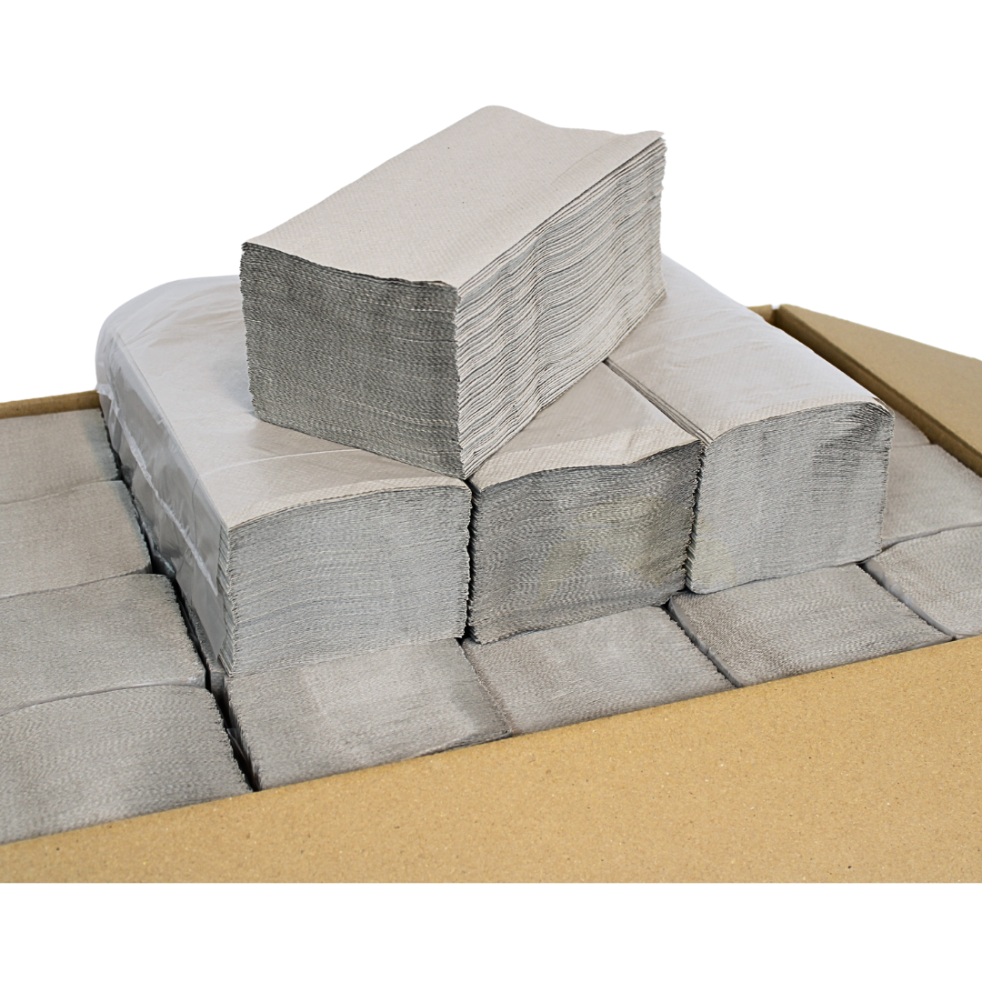 5000 stuks, Papieren handdoekjes 1-laags, grijs 25 x 23 cm, Z vouw papieren handdoekjes, handdoekjes papier