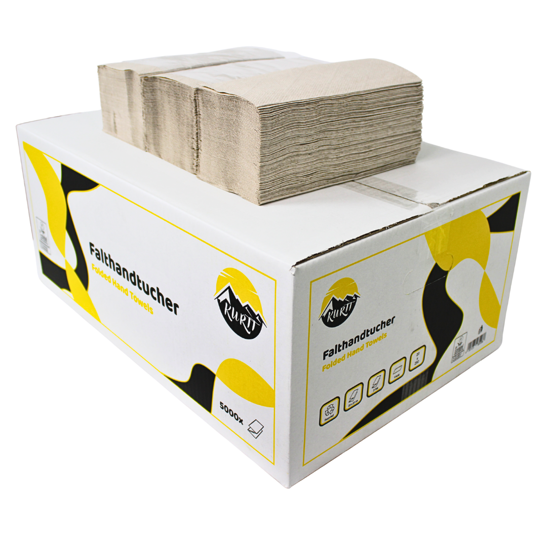 5000 stuks, Papieren handdoekjes 1-laags, grijs 25 x 23 cm, Z vouw papieren handdoekjes, handdoekjes papier