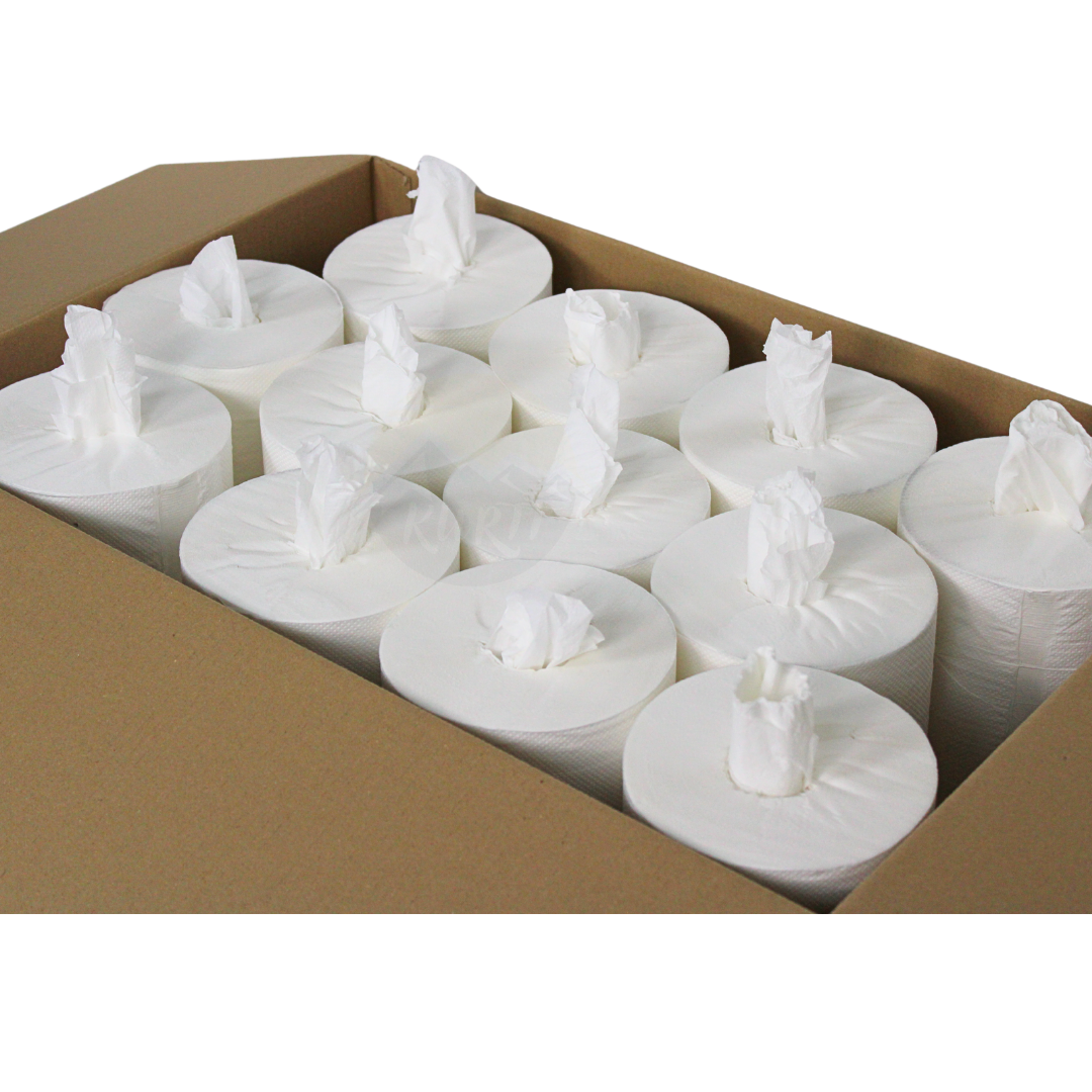 12 mini-rouleau de nettoyage 120 m sans tube - 1 à couche perforée
