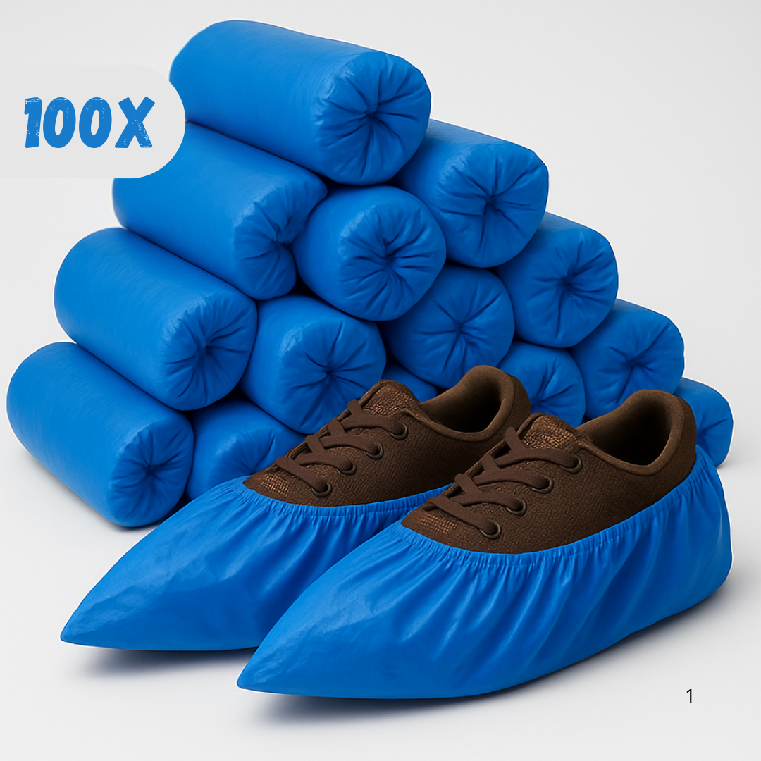 Schoenhoesjes wegwerp blauw - 100 Stuks