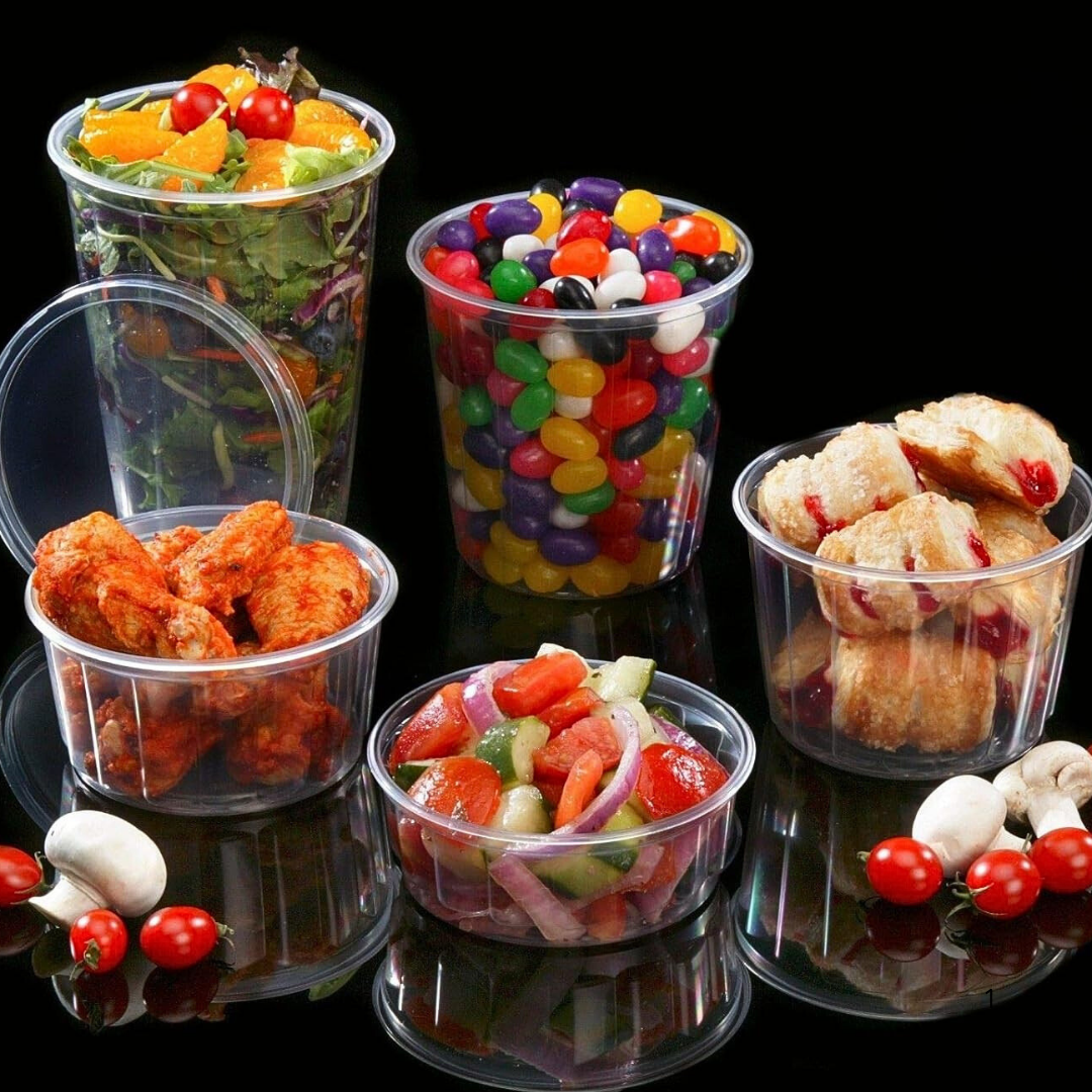 Mikrowelleschale transparent rund 1000cc - 100 Stück