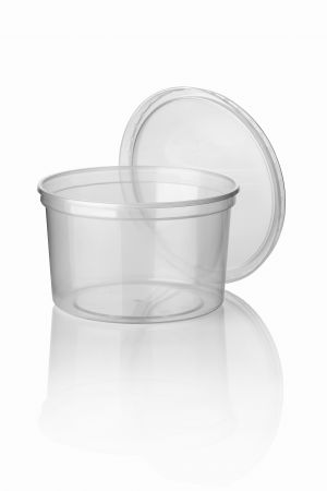 Mikrowelleschale transparent rund 500cc - 100 Stück