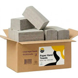 KURTT Papieren Handdoekjes Z-vouw 10.000 stuks | 2-laags Naturel| 22x23cm Cellulose Interfold Handdoekpapier Dispenser