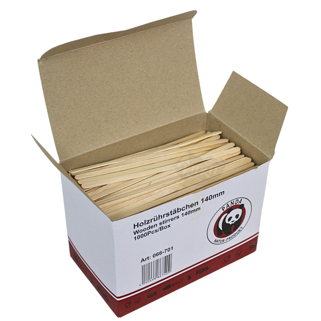 Houten roerstaafjes - 1000 stuks