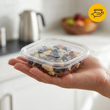 Saladebakjes 125ml Transparant – 100 Stuks met vaste Deksel | Sausbakjes