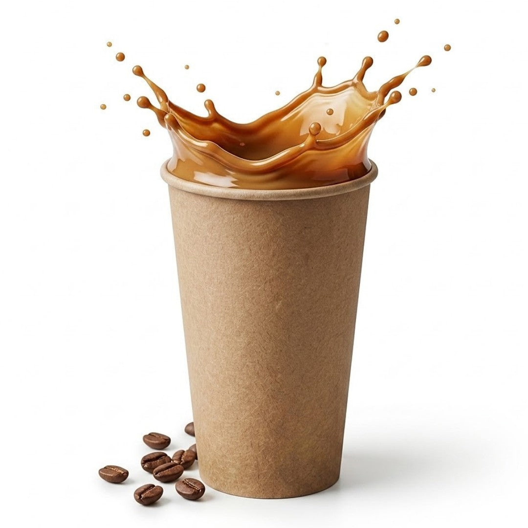 Koffiebekers To Go Kraft 300ml Slim – 100/500/1000 Stuks | Lekvrij 80mm Deksel Geschikt | SUP-toeslag Inbegrepen