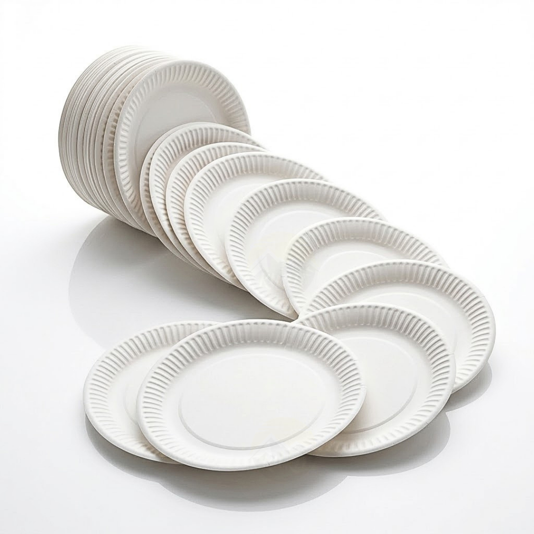 Kartonnen Borden 20cm – 100 Stuks Wegwerp Snackbord Wit