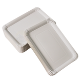 Paper plate/bowl 16x24cm white - 125 pieces