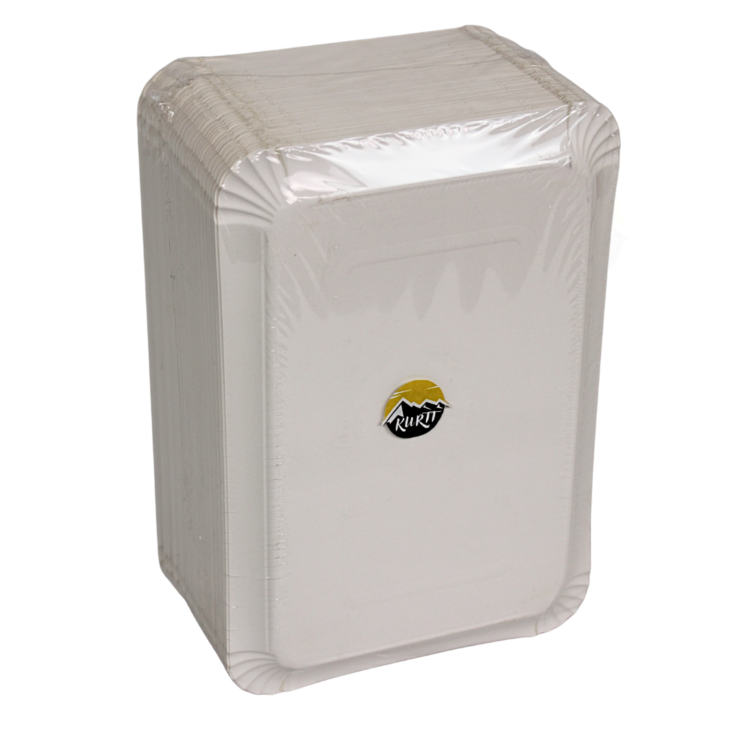 Paper plate/bowl 16x24cm white - 125 pieces