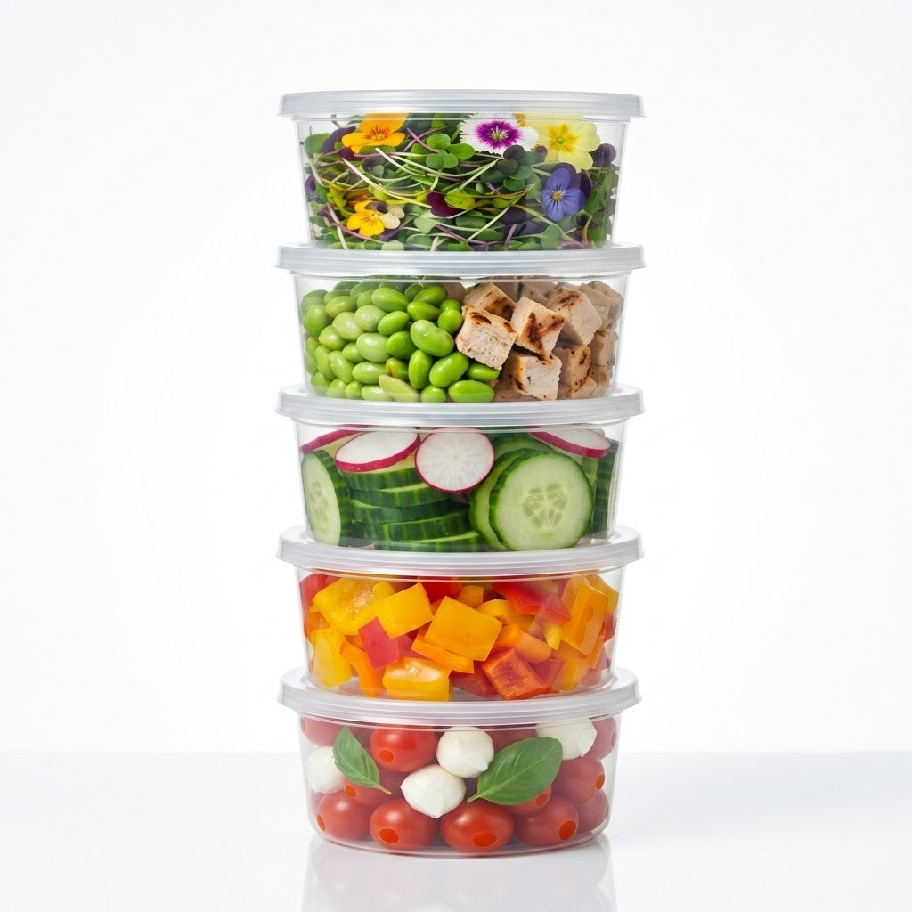 Transparante Ronde Bakjes 200ml met Deksel – 100 stuks | Ø 12cm | Magnetron- & Vaatwasserbestendig