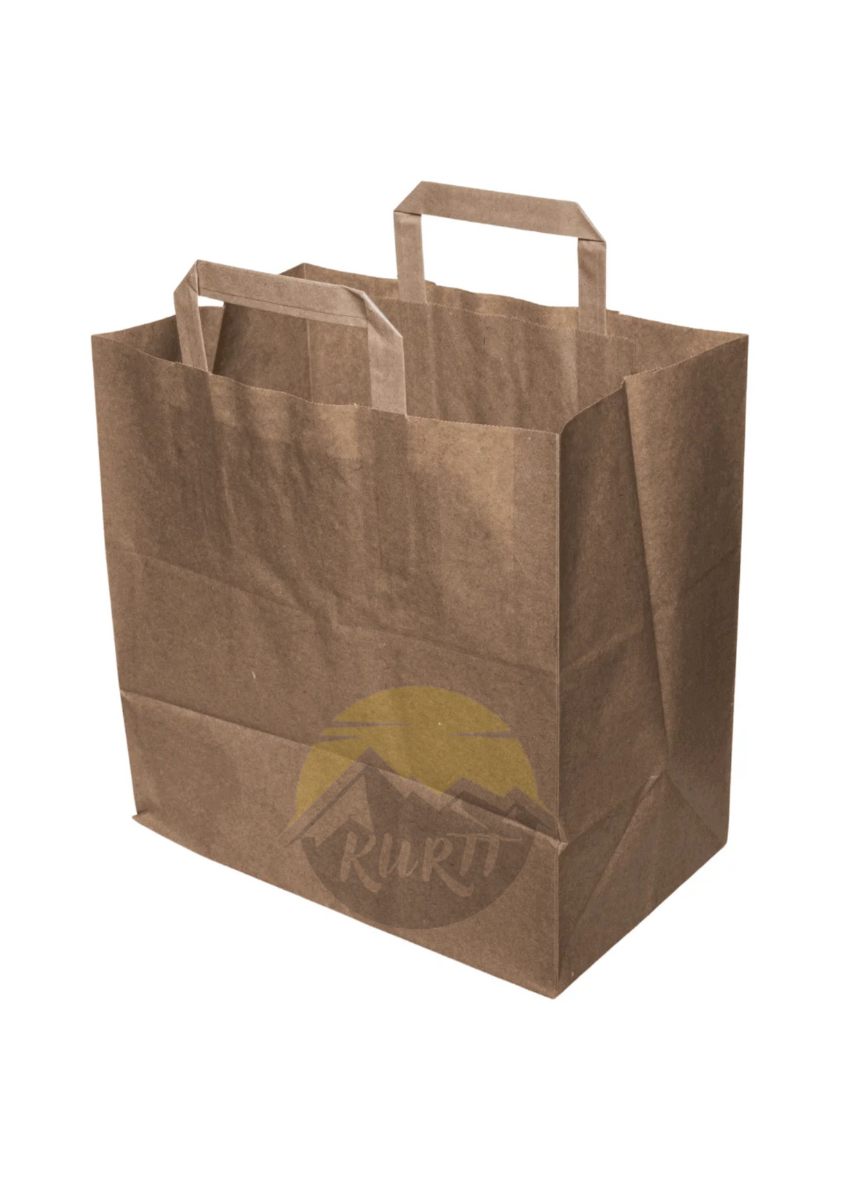 Paper carrier bag brown 26 + 17 x 25 cm - 50 pieces