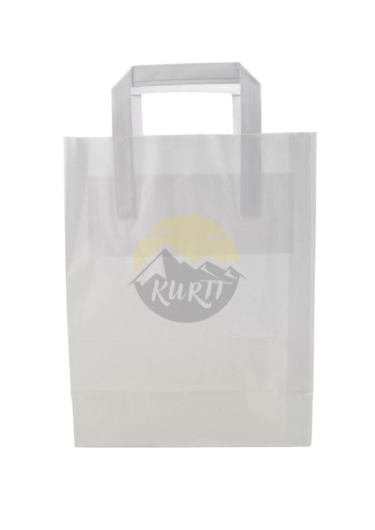 Paper carrier bag white 22 + 10 x 28 cm - 50 pieces