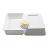 Microwave containers with lid white 750ML - 100 pieces