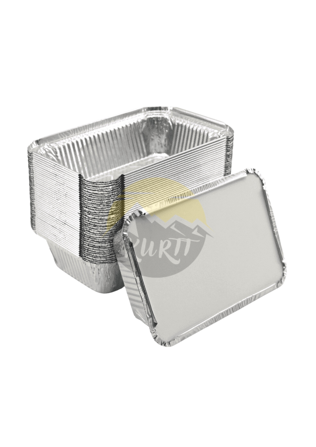 Aluminum container 845 L with lids - 100 pieces