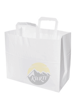 Paper carrier bag white 26 + 17 x 25 cm - 250 pieces