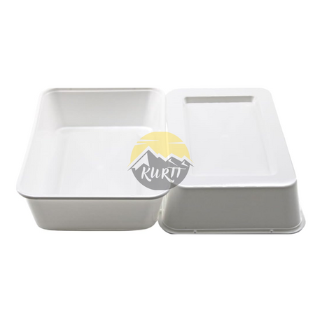 Microwave containers with lid white 750ML - 50 pieces