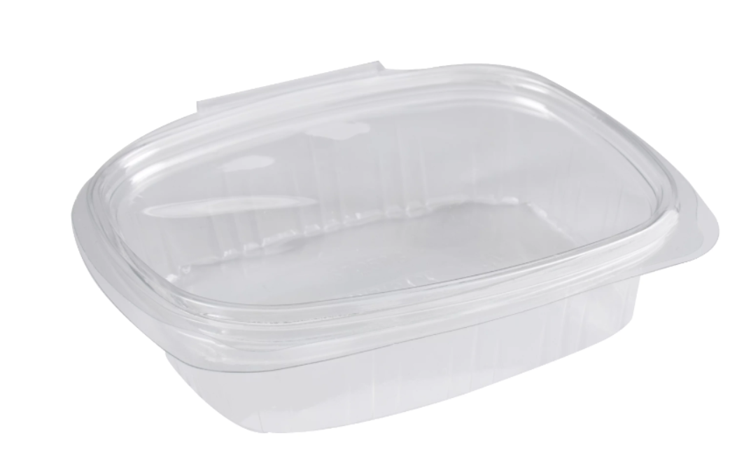 Salad containers 250cc with fixed lid - 100 pieces