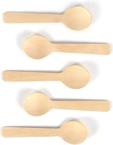 Houten Theelepels, Ijslepel 100mm - 200 stuks
