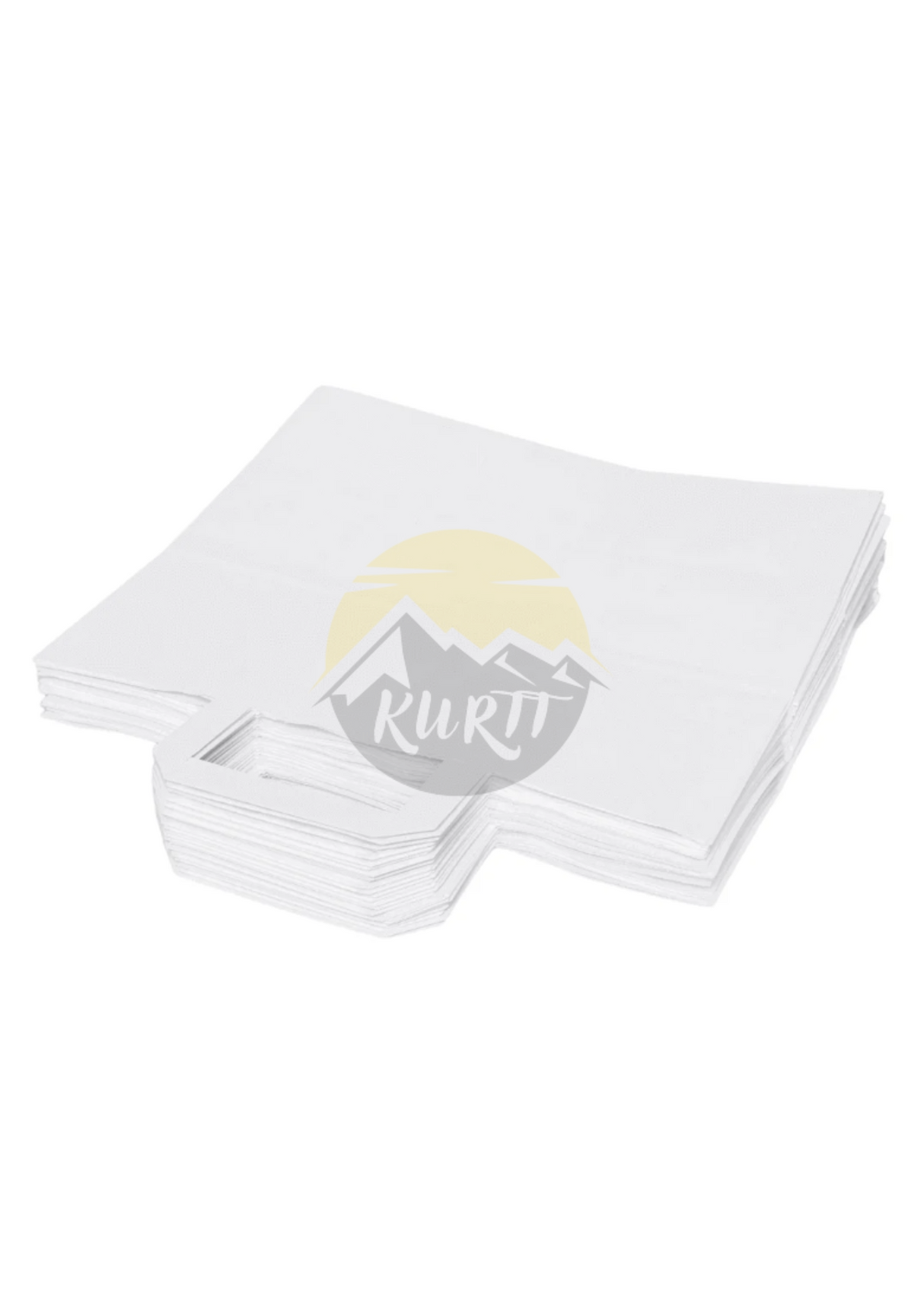 Paper carrier bag white 26 + 17 x 25 cm - 50 pieces