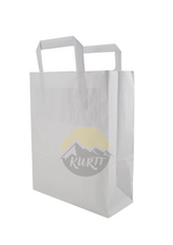 Paper carrier bag white 22 + 10 x 28 cm - 250 pieces