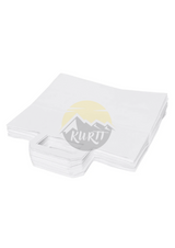 Paper carrier bag white 32 + 17 x 26 cm - 50 pieces