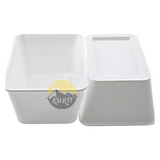 Microwave containers with lid white 1000ML - 50 pieces